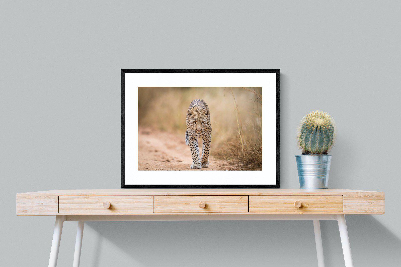 Leopard-Wall_Art-80 x 60cm-Framed Print-Black-Pixalot