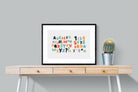 Letters & Numbers-Wall_Art-80 x 60cm-Framed Print-Black-Pixalot