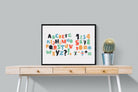 Letters & Numbers-Wall_Art-80 x 60cm-Mounted Canvas-Black-Pixalot