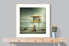 Lifeguard Tower-Wall_Art-100 x 100cm-Framed Print-Wood-Pixalot