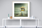 Lifeguard Tower-Wall_Art-120 x 120cm-Framed Print-Wood-Pixalot