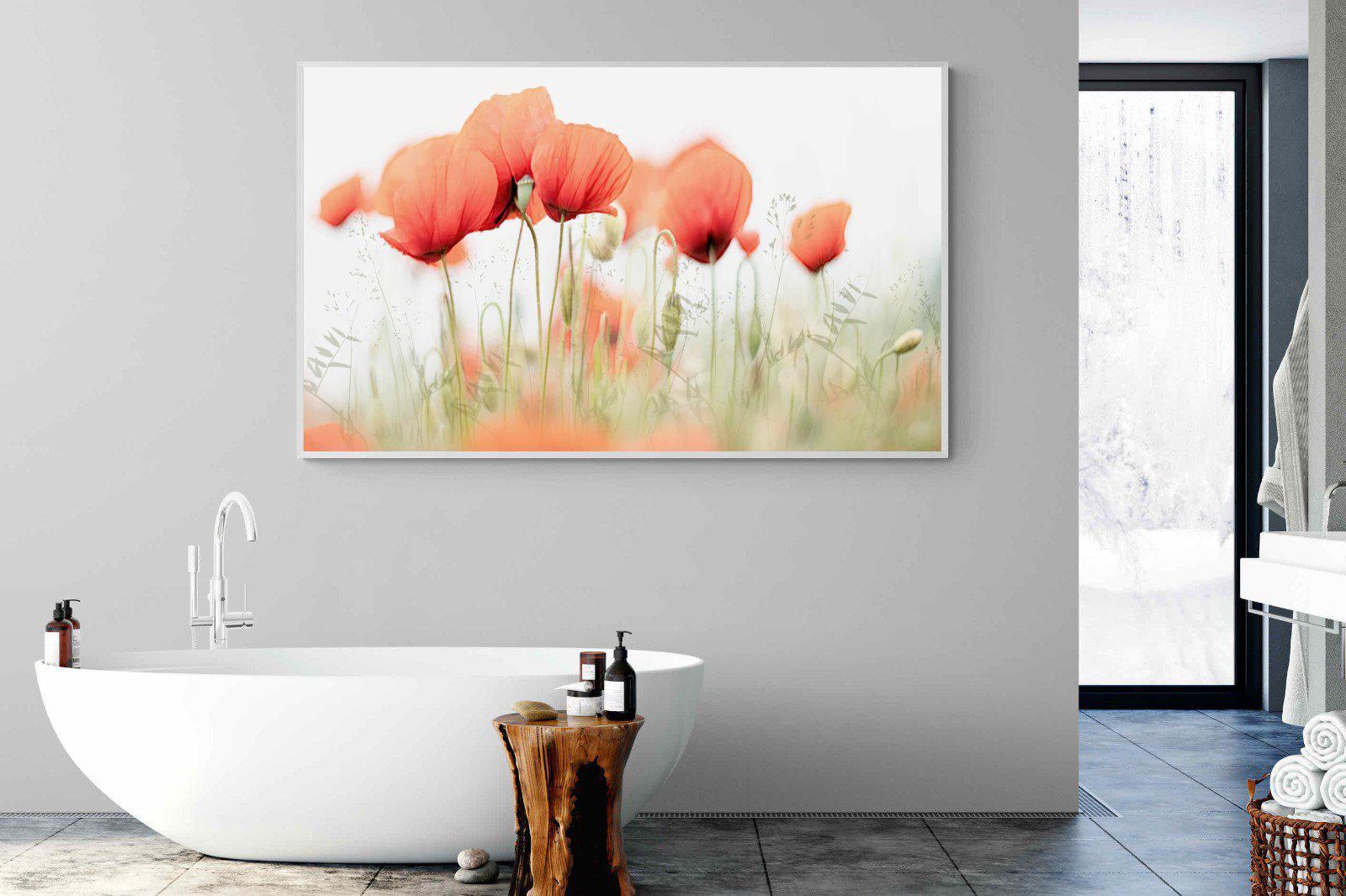 Light Poppies-Wall_Art-180 x 110cm-Mounted Canvas-White-Pixalot