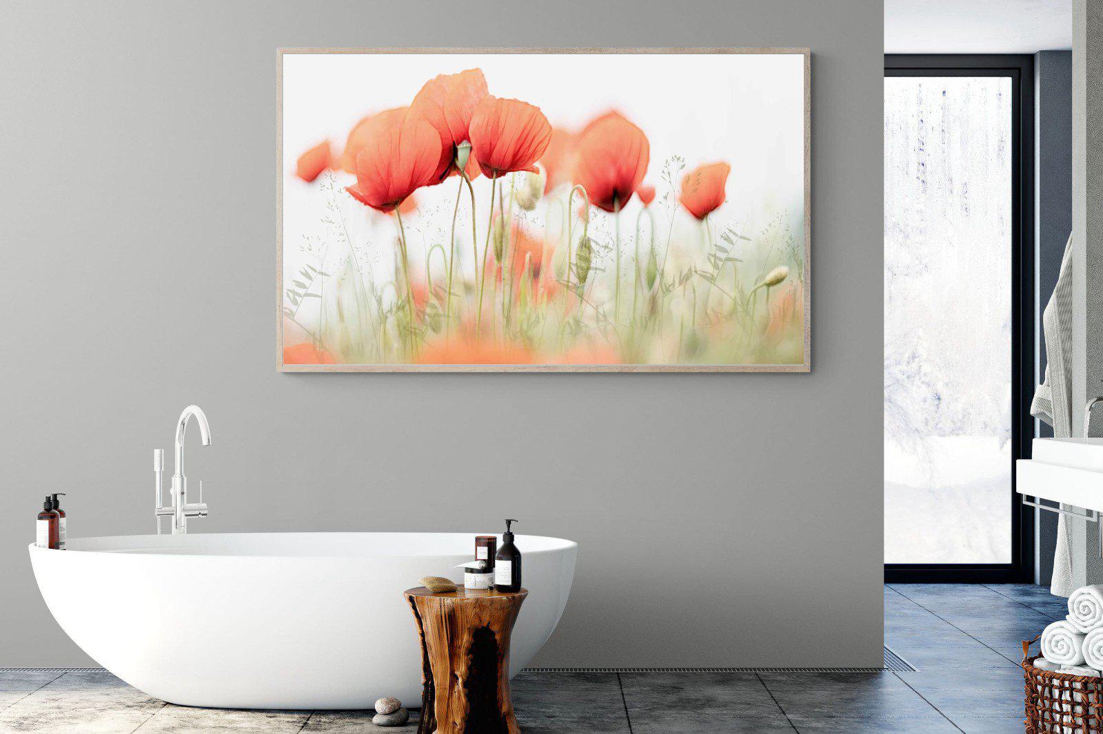 Light Poppies-Wall_Art-180 x 110cm-Mounted Canvas-Wood-Pixalot