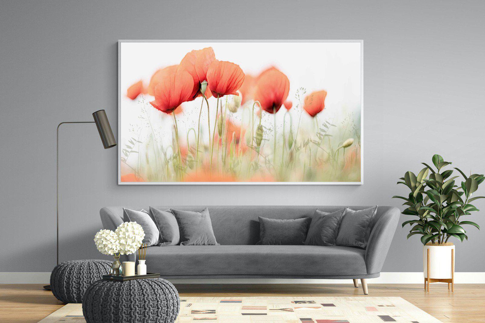 Light Poppies-Wall_Art-220 x 130cm-Mounted Canvas-White-Pixalot