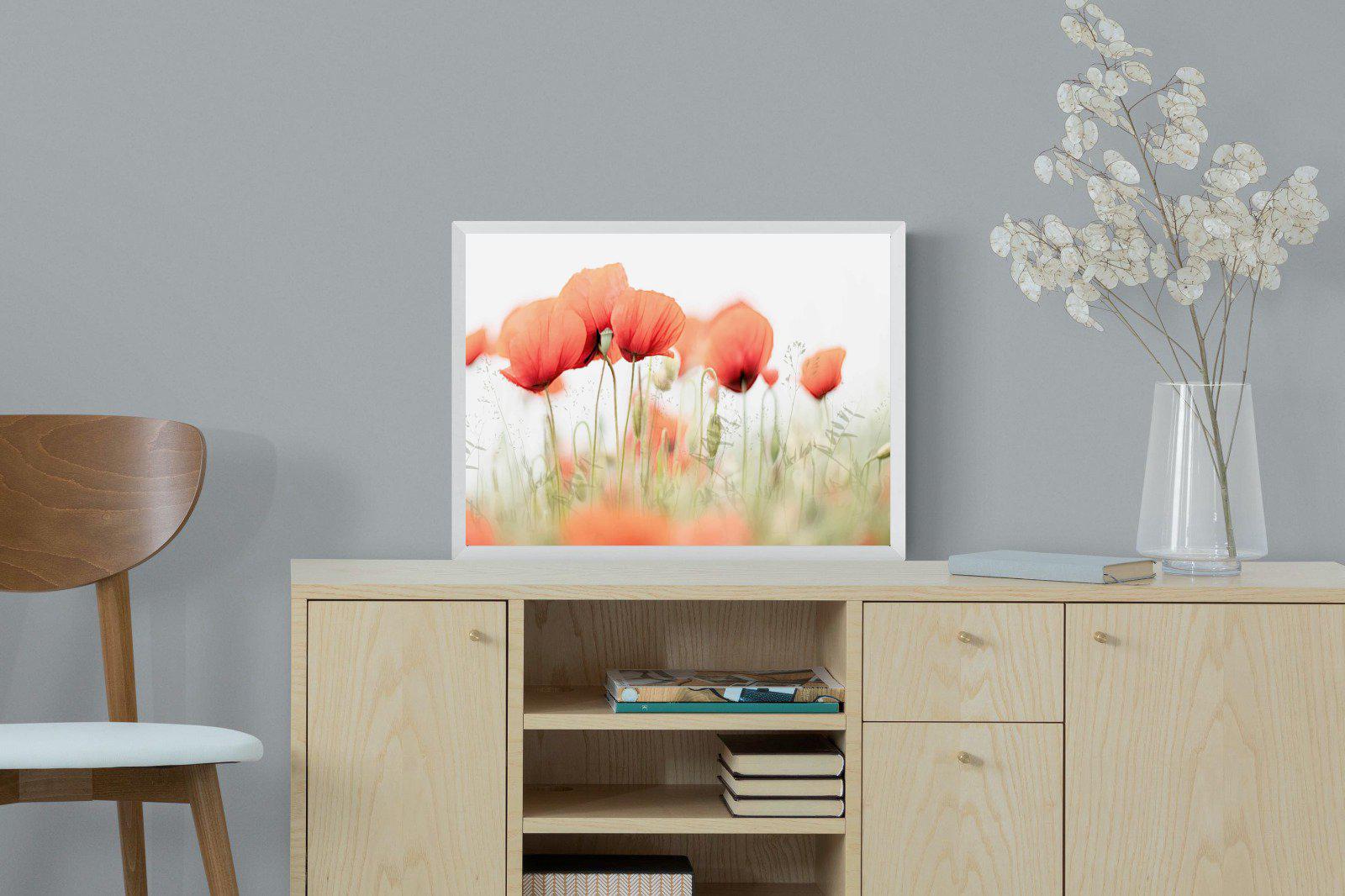 Light Poppies-Wall_Art-60 x 45cm-Mounted Canvas-White-Pixalot