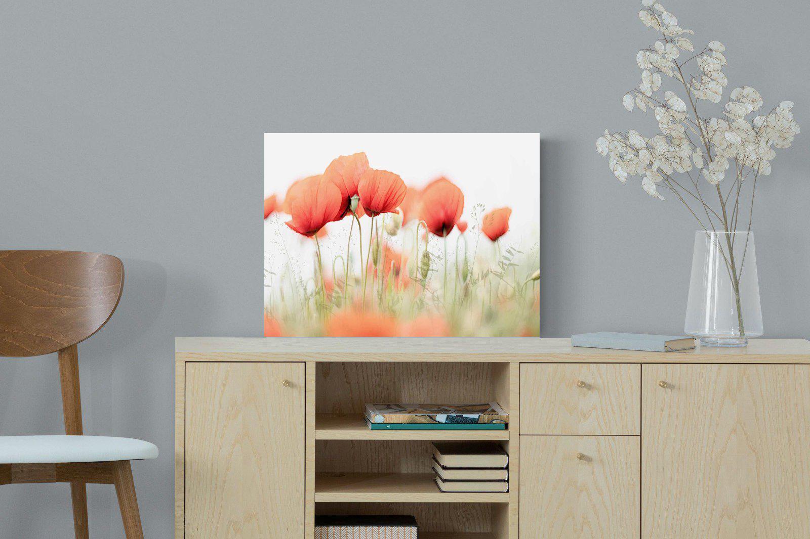 Light Poppies-Wall_Art-60 x 45cm-Mounted Canvas-No Frame-Pixalot