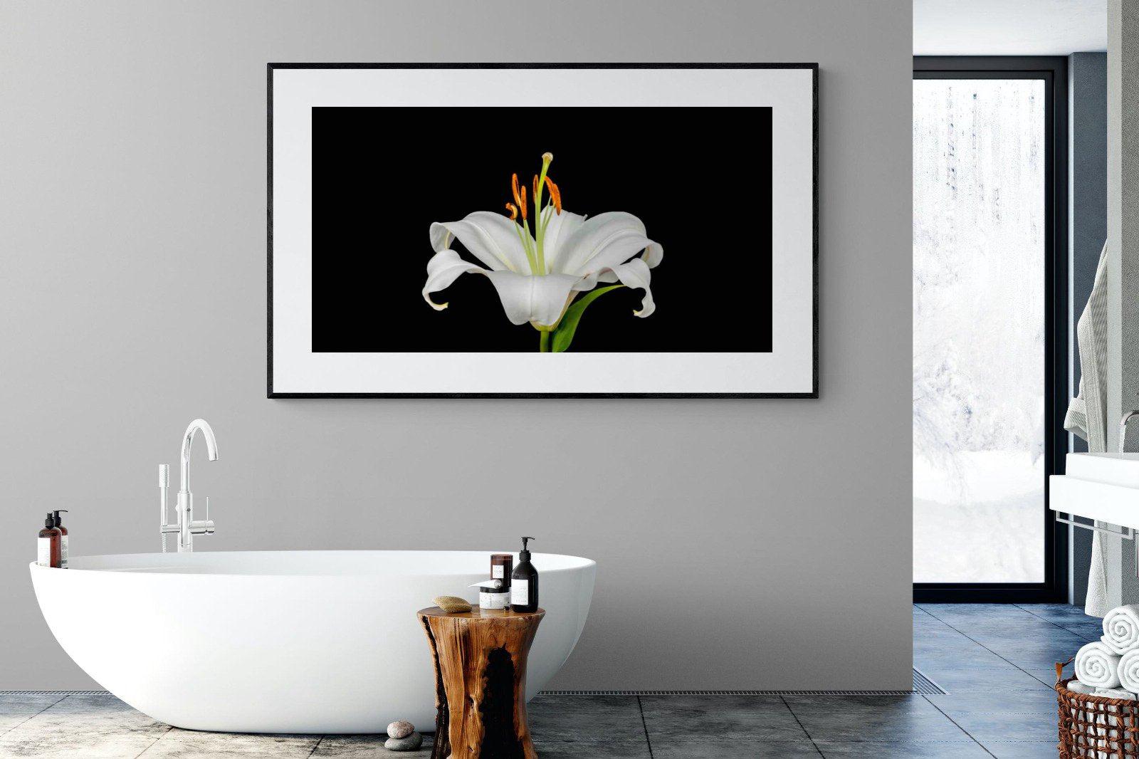 Lilium on Black-Wall_Art-180 x 110cm-Framed Print-Black-Pixalot