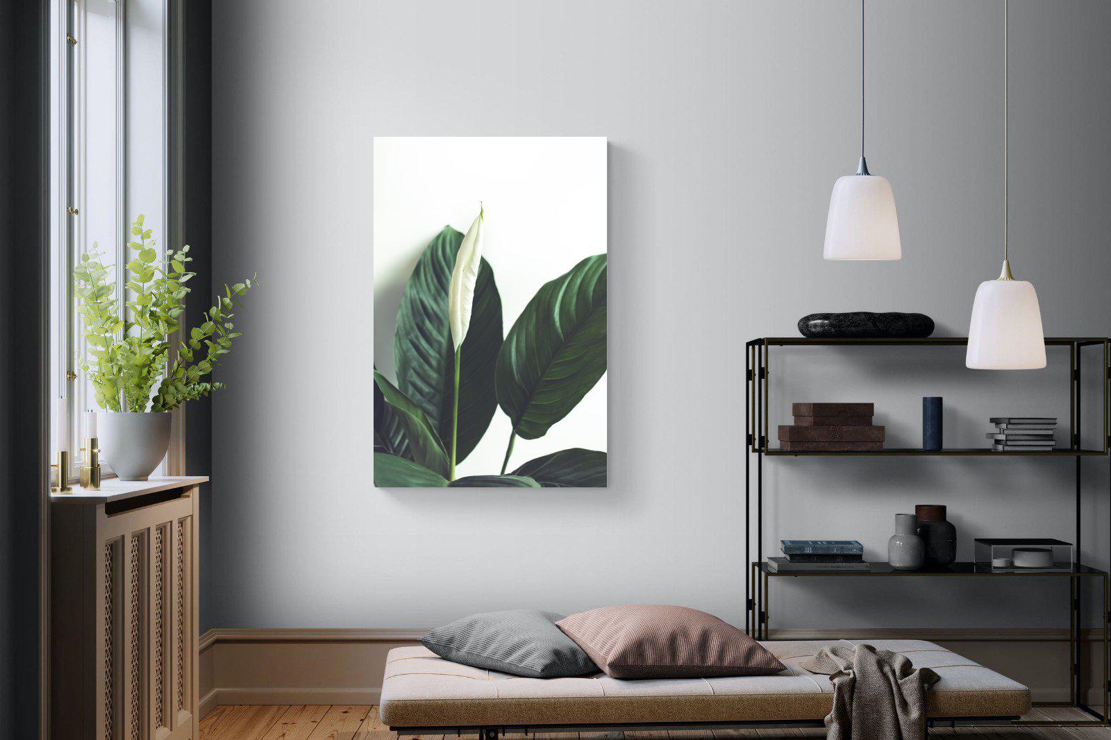 Lily Leaves-Wall_Art-100 x 150cm-Mounted Canvas-No Frame-Pixalot