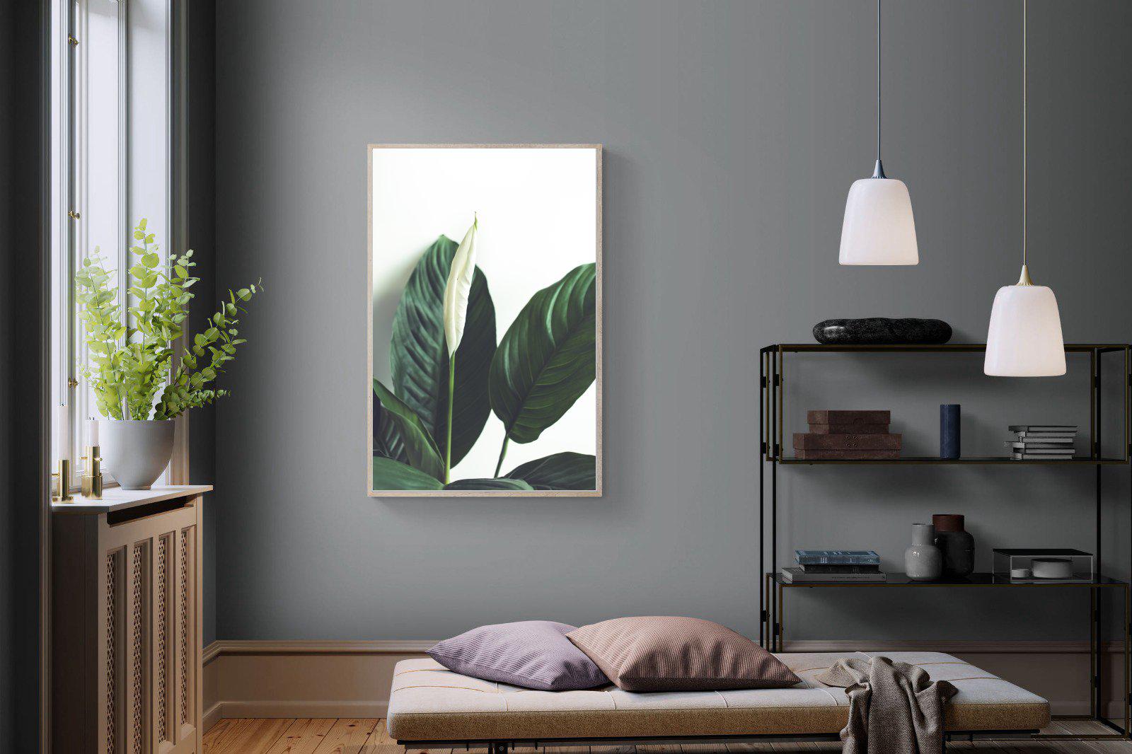 Lily Leaves-Wall_Art-100 x 150cm-Mounted Canvas-Wood-Pixalot