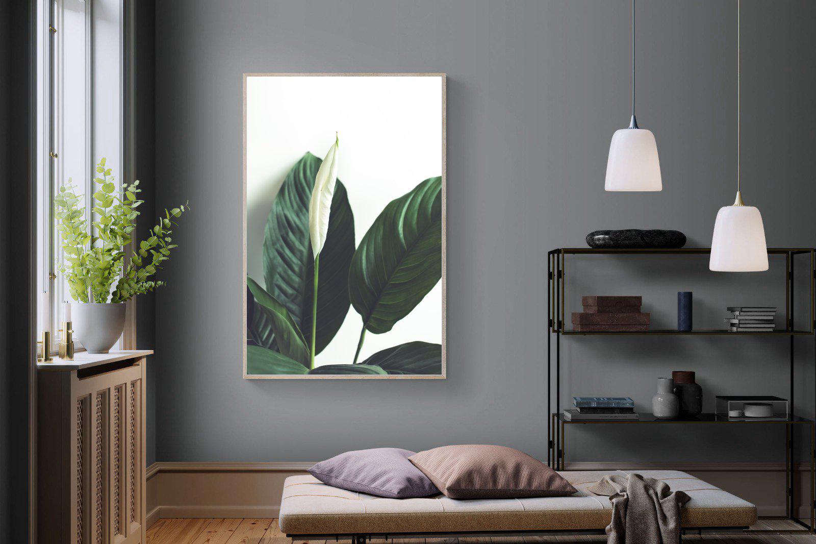 Lily Leaves-Wall_Art-120 x 180cm-Mounted Canvas-Wood-Pixalot