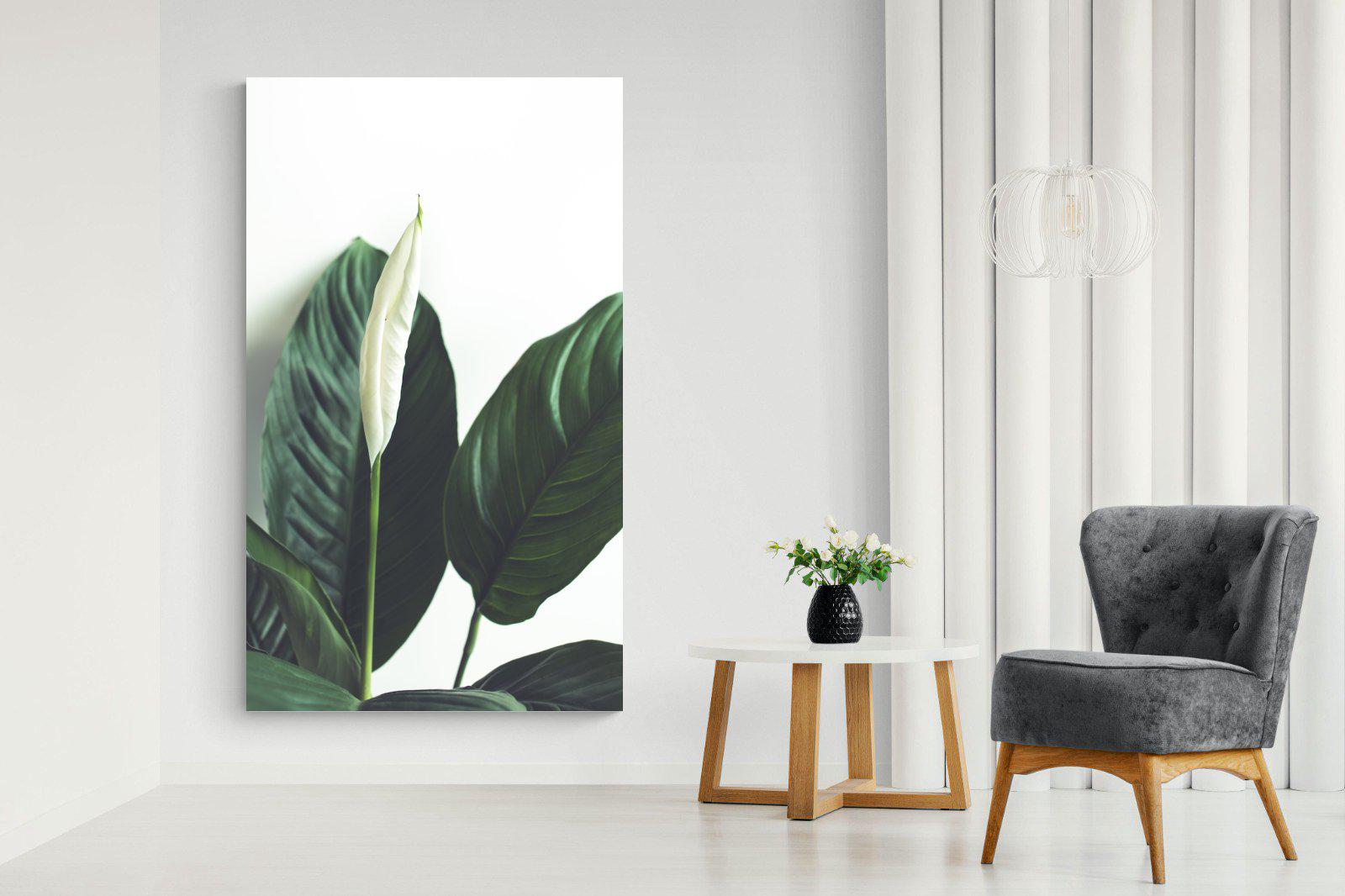 Lily Leaves-Wall_Art-130 x 220cm-Mounted Canvas-No Frame-Pixalot