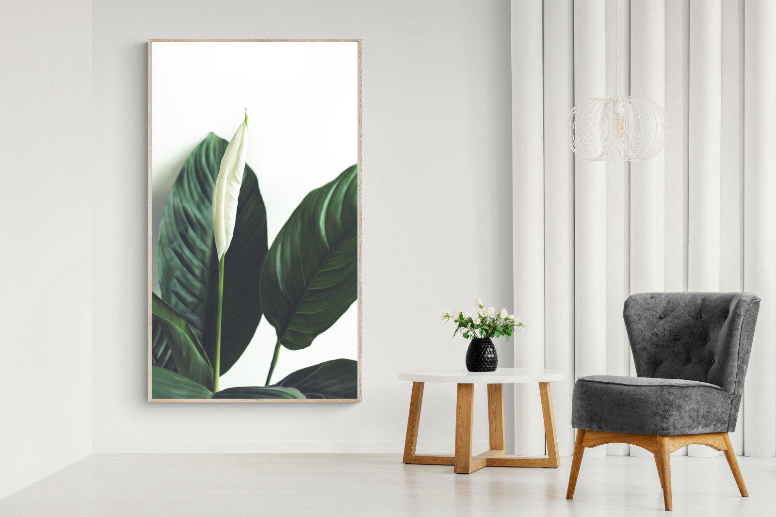 Lily Leaves-Wall_Art-130 x 220cm-Mounted Canvas-Wood-Pixalot
