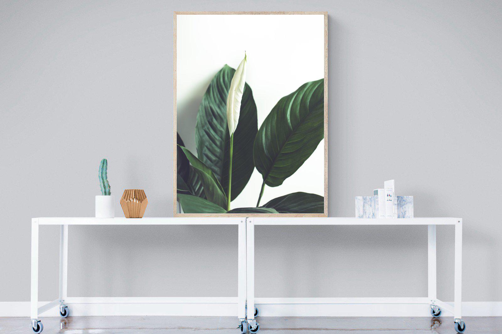 Lily Leaves-Wall_Art-90 x 120cm-Mounted Canvas-Wood-Pixalot