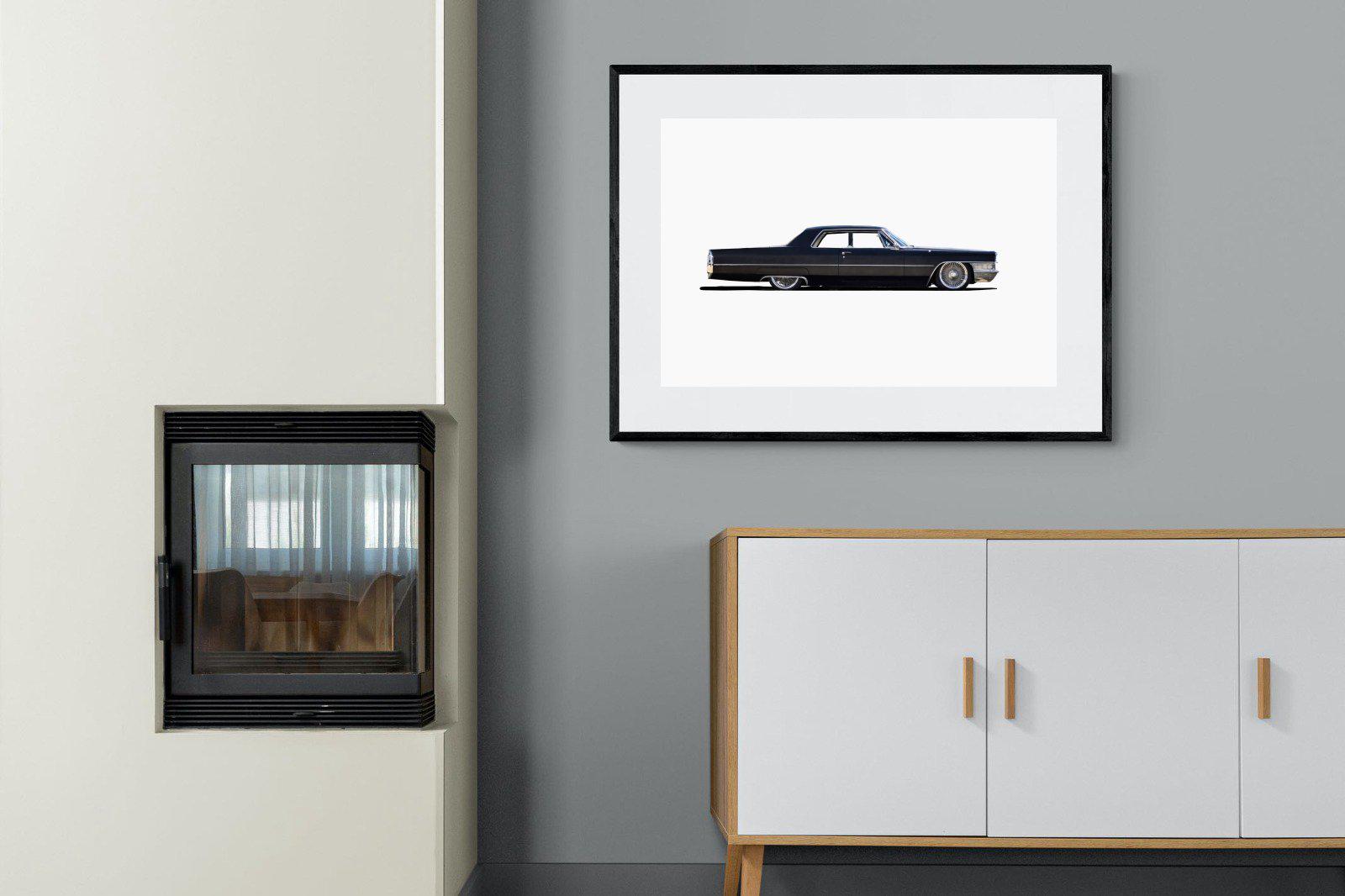 Lincoln Continental-Wall_Art-100 x 75cm-Framed Print-Black-Pixalot