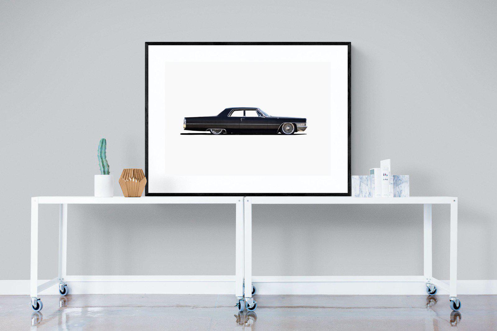 Lincoln Continental-Wall_Art-120 x 90cm-Framed Print-Black-Pixalot