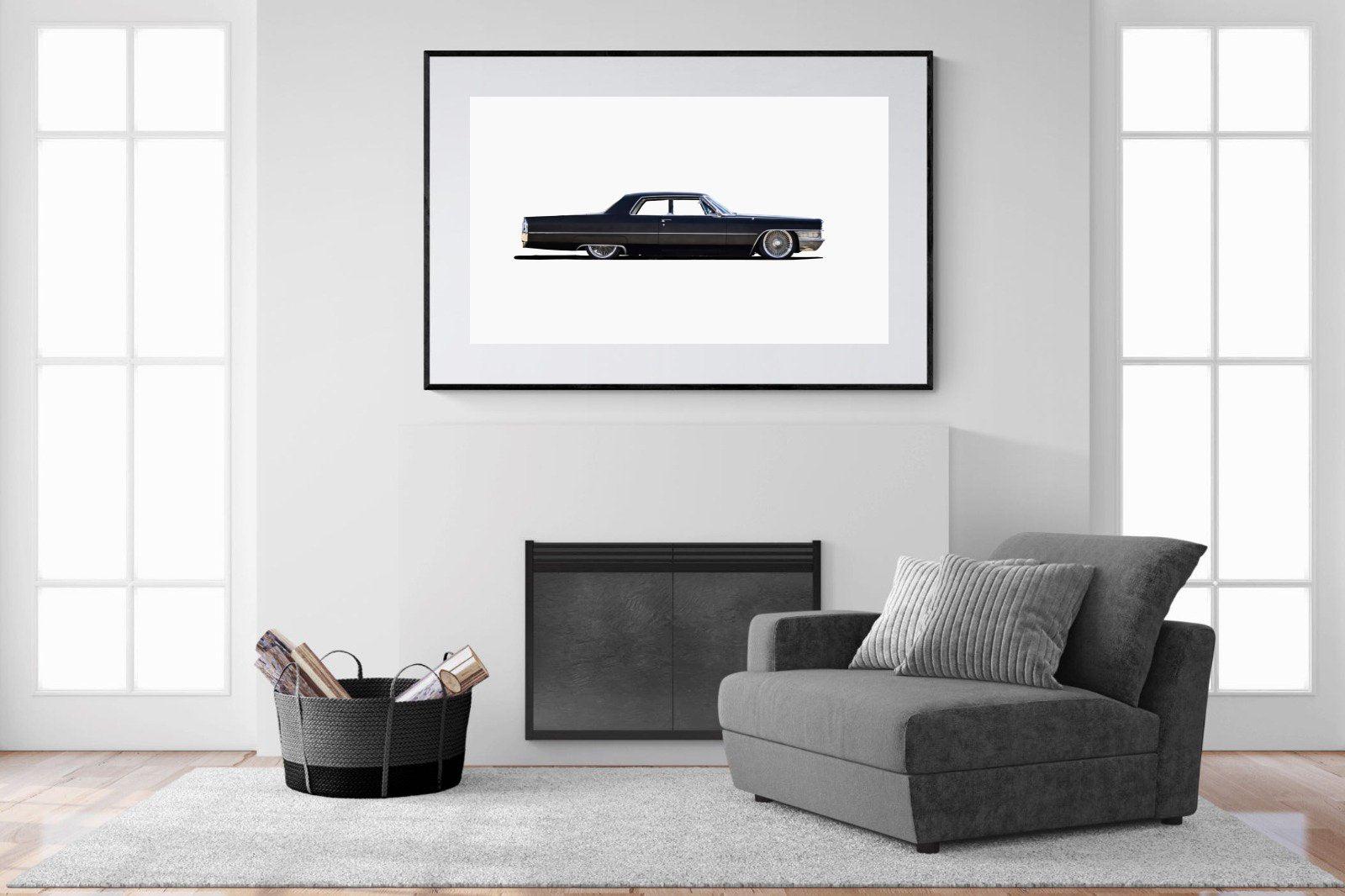 Lincoln Continental-Wall_Art-150 x 100cm-Framed Print-Black-Pixalot