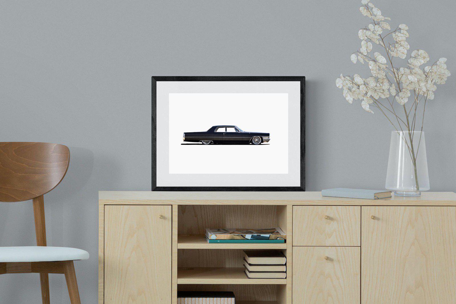 Lincoln Continental-Wall_Art-60 x 45cm-Framed Print-Black-Pixalot