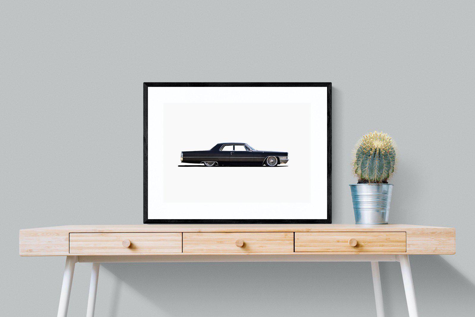 Lincoln Continental-Wall_Art-80 x 60cm-Framed Print-Black-Pixalot