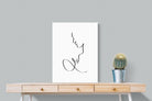 Line Drawn Couple-Wall_Art-60 x 80cm-Mounted Canvas-No Frame-Pixalot
