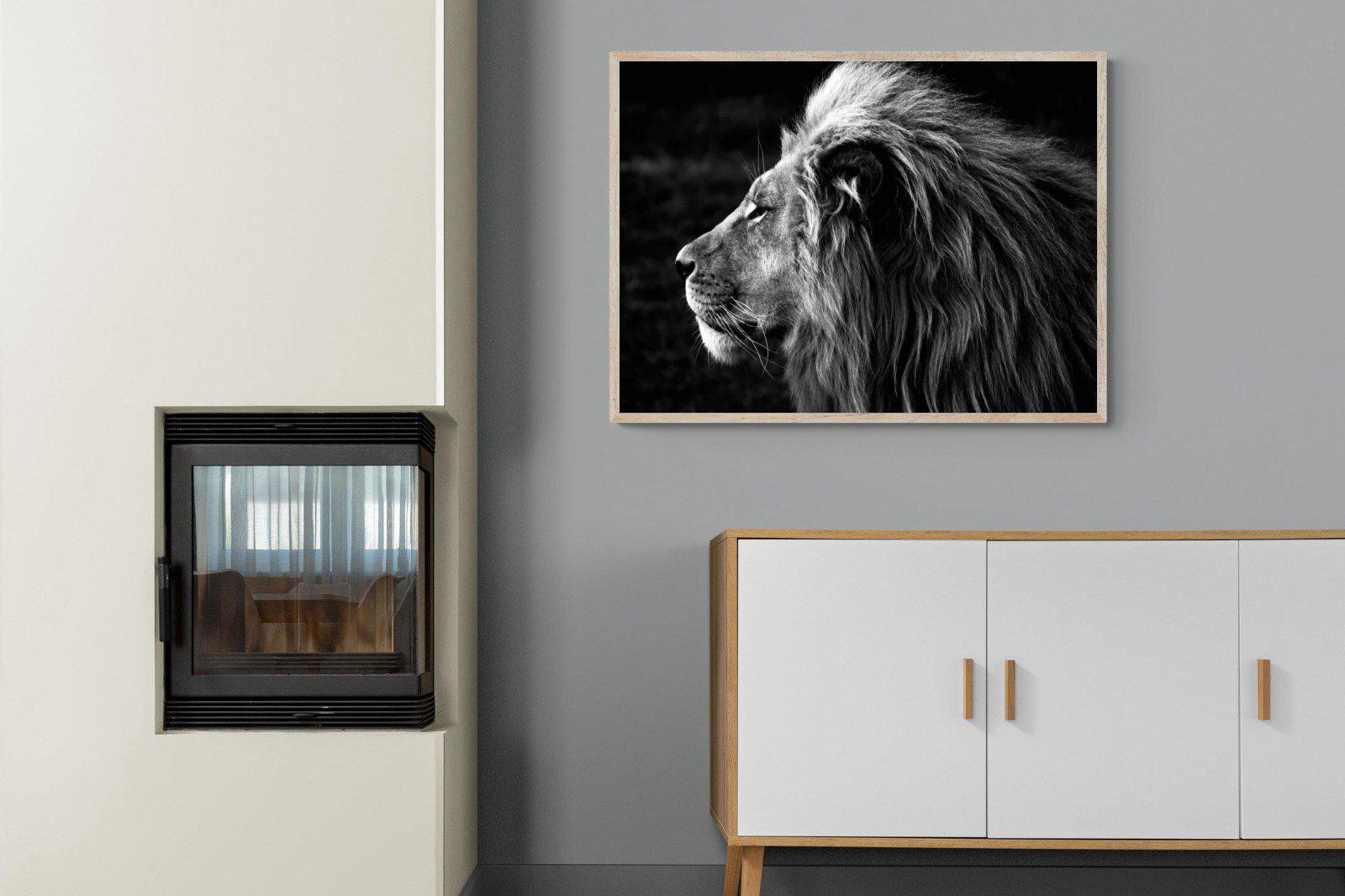 Lion King-Wall_Art-100 x 75cm-Mounted Canvas-Wood-Pixalot
