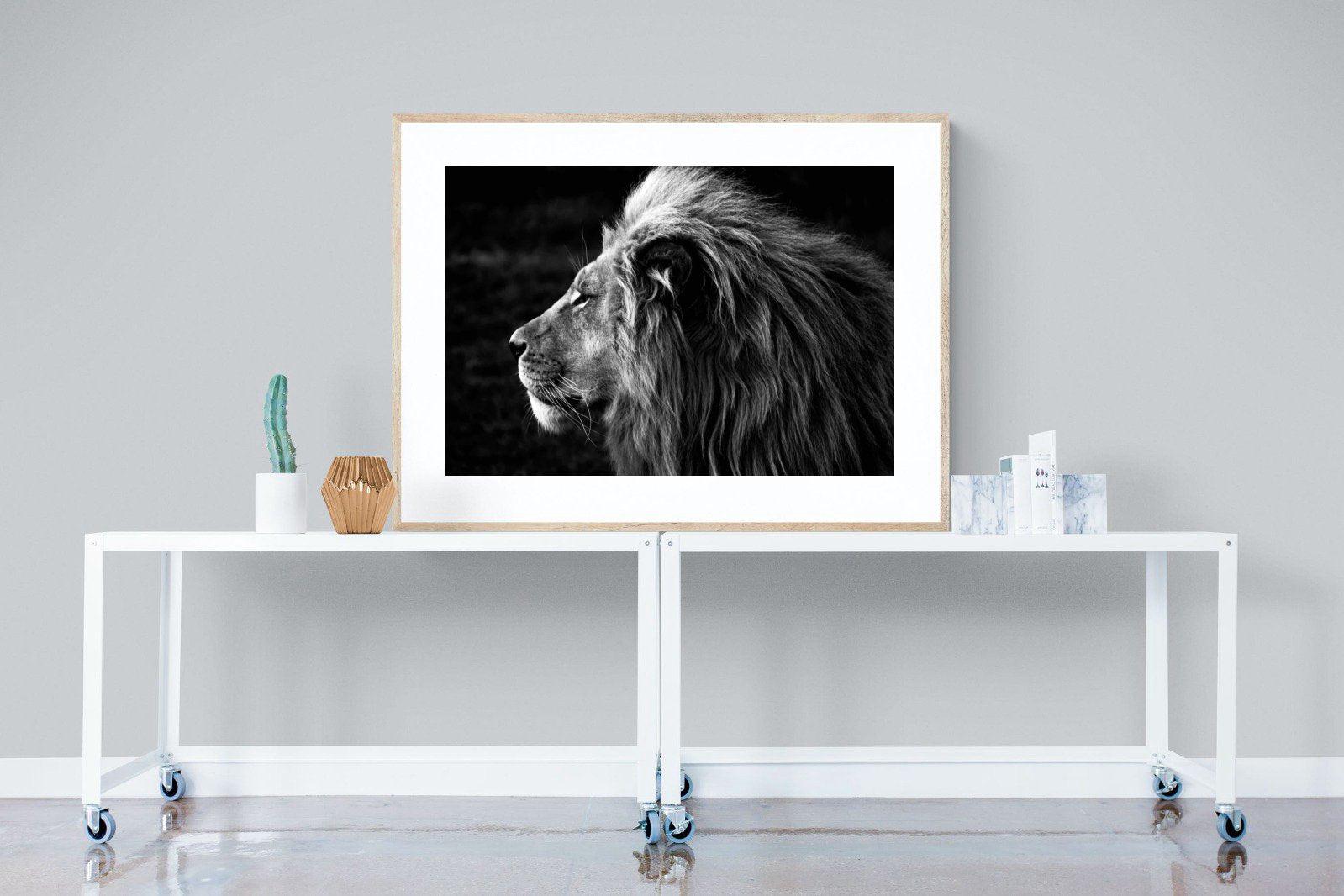Lion King-Wall_Art-120 x 90cm-Framed Print-Wood-Pixalot