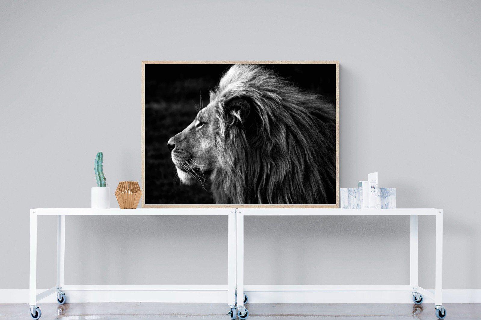 Lion King-Wall_Art-120 x 90cm-Mounted Canvas-Wood-Pixalot