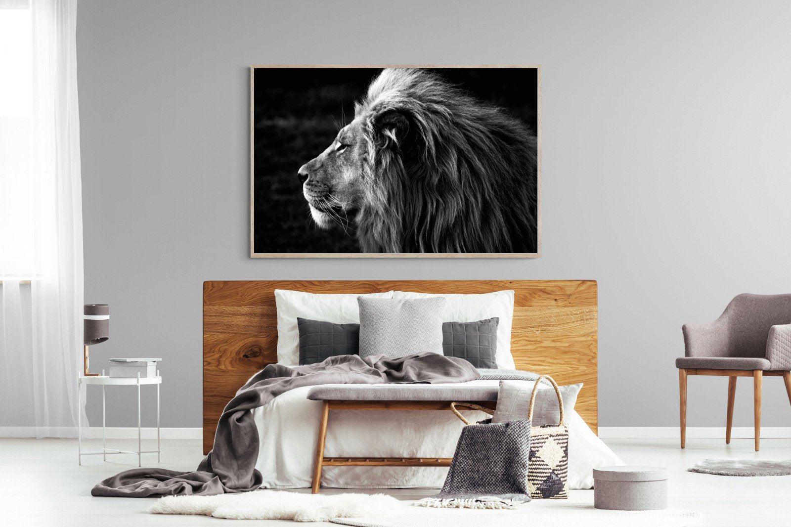 Lion King-Wall_Art-150 x 100cm-Mounted Canvas-Wood-Pixalot