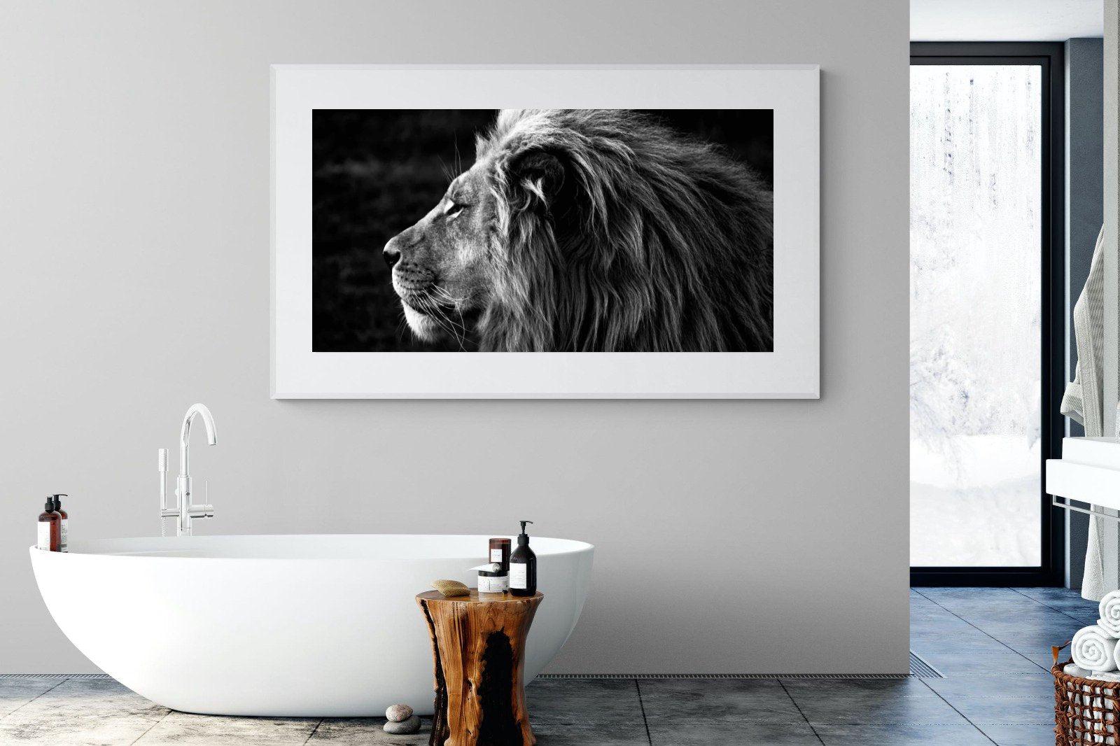 Lion King-Wall_Art-180 x 110cm-Framed Print-White-Pixalot