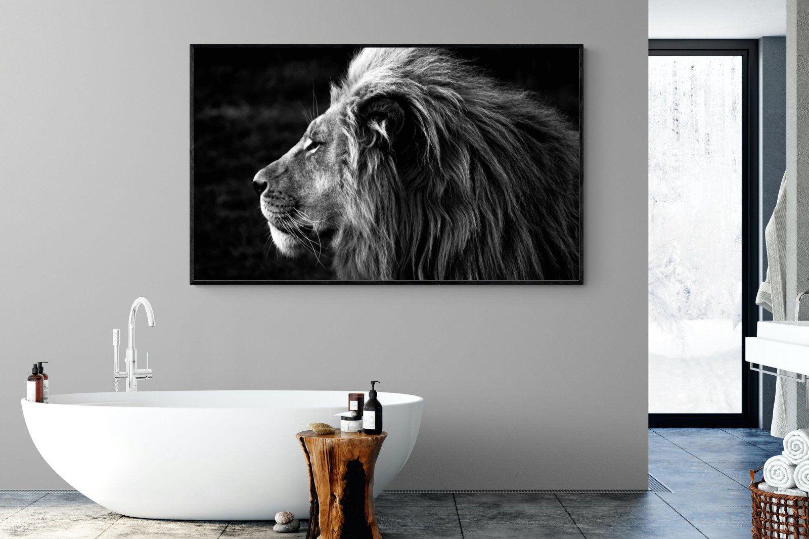 Lion King-Wall_Art-180 x 110cm-Mounted Canvas-Black-Pixalot