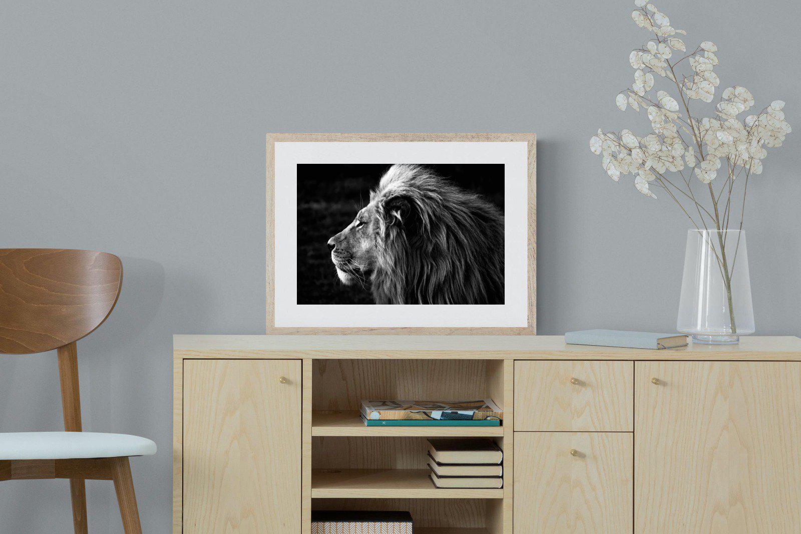 Lion King-Wall_Art-60 x 45cm-Framed Print-Wood-Pixalot