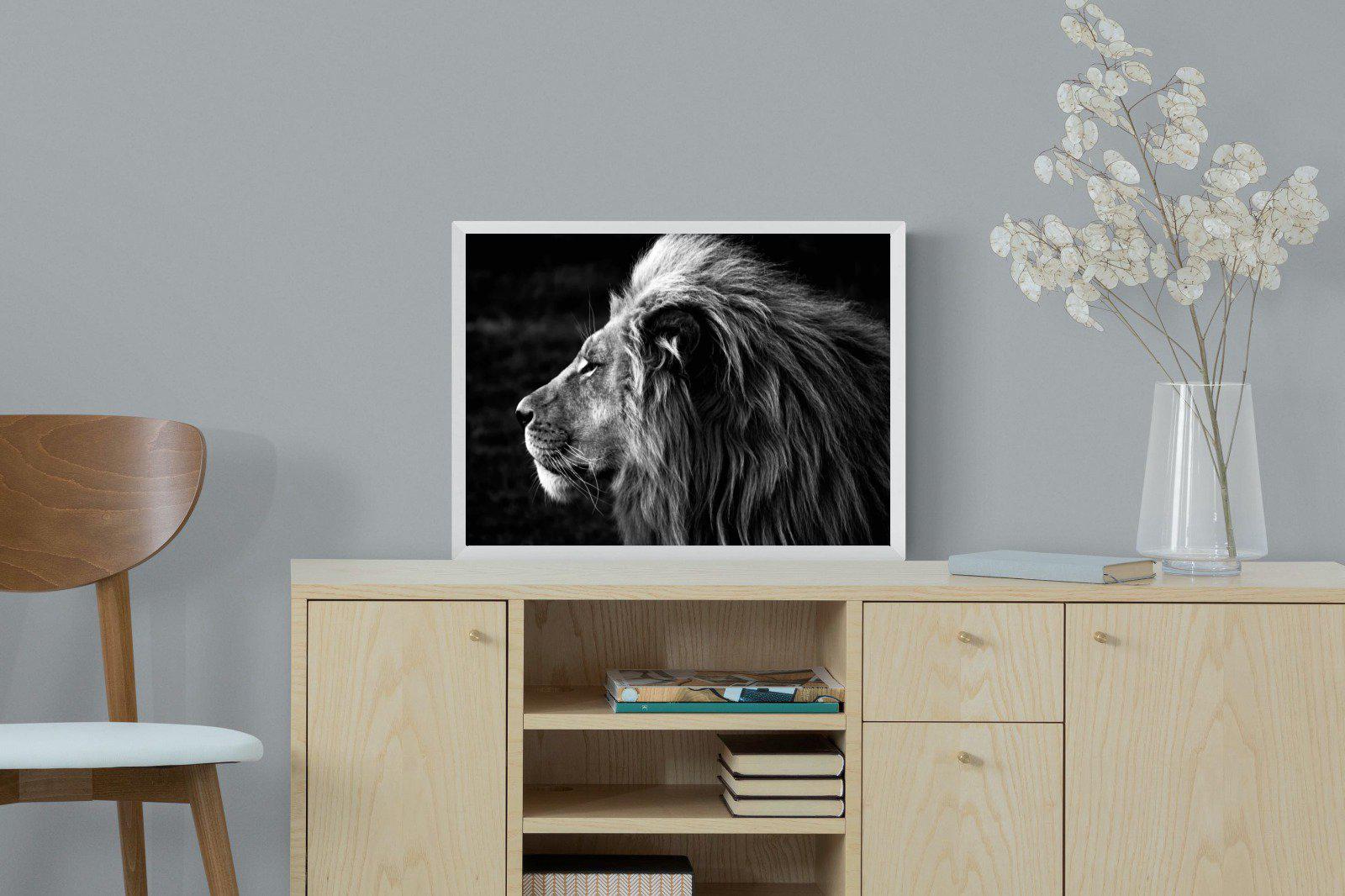 Lion King-Wall_Art-60 x 45cm-Mounted Canvas-White-Pixalot