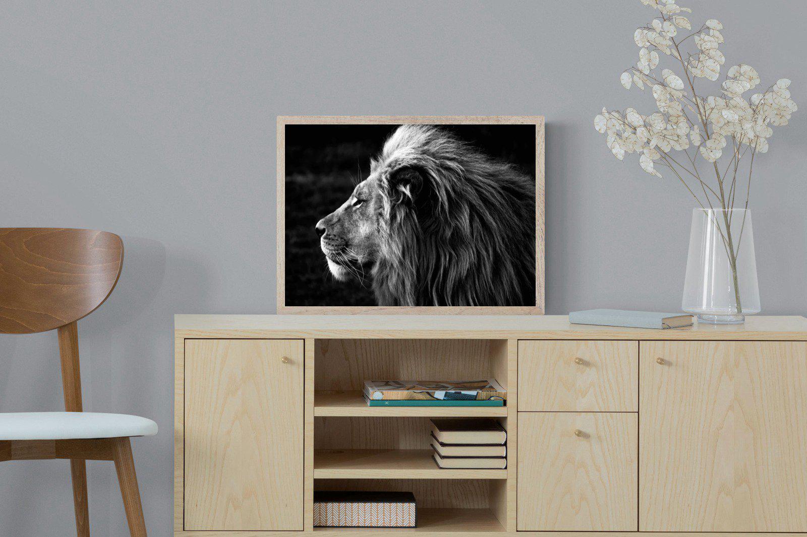 Lion King-Wall_Art-60 x 45cm-Mounted Canvas-Wood-Pixalot