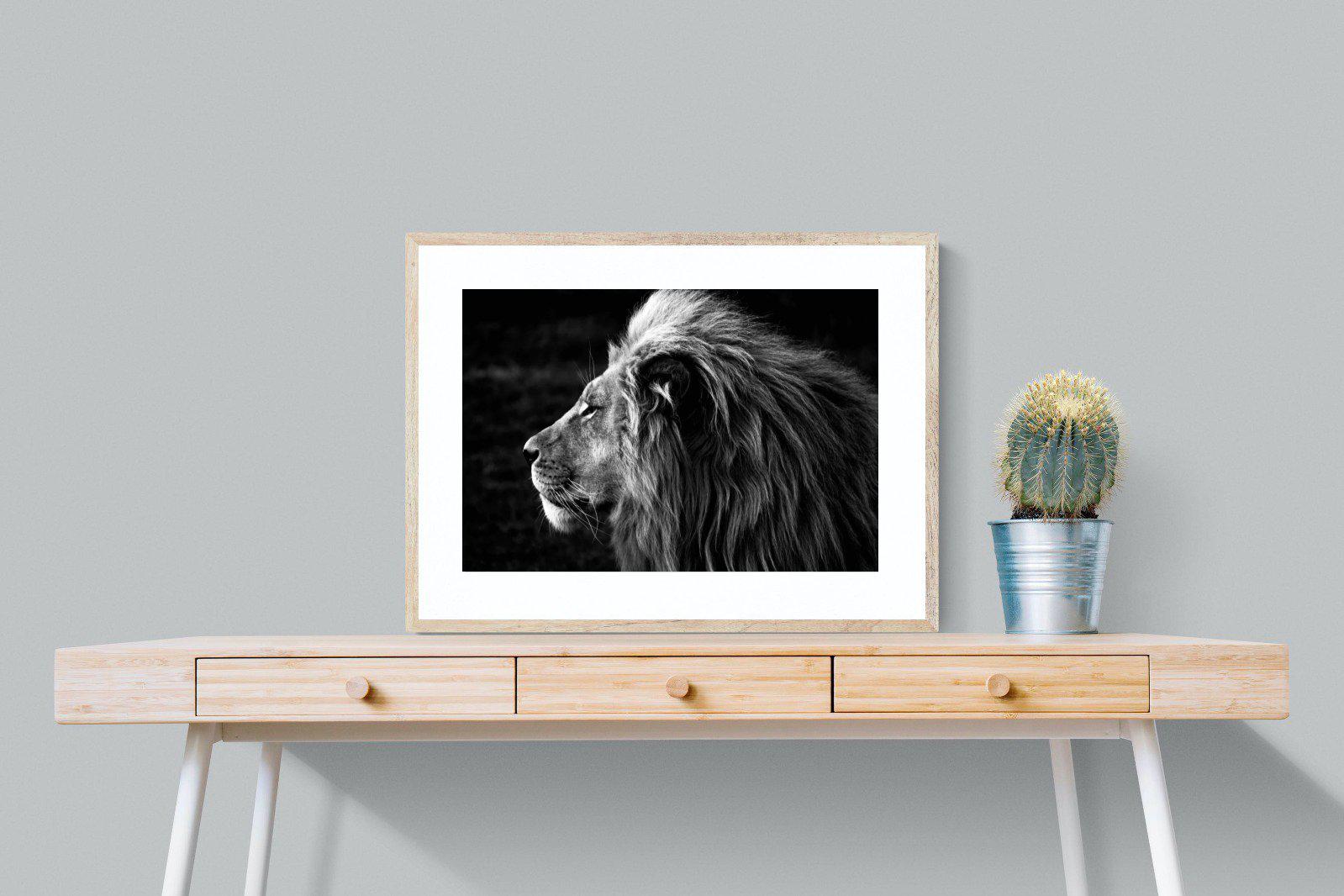 Lion King-Wall_Art-80 x 60cm-Framed Print-Wood-Pixalot