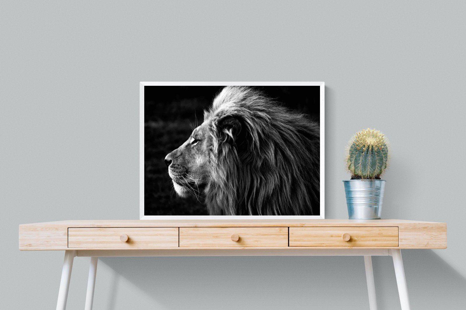 Lion King-Wall_Art-80 x 60cm-Mounted Canvas-White-Pixalot