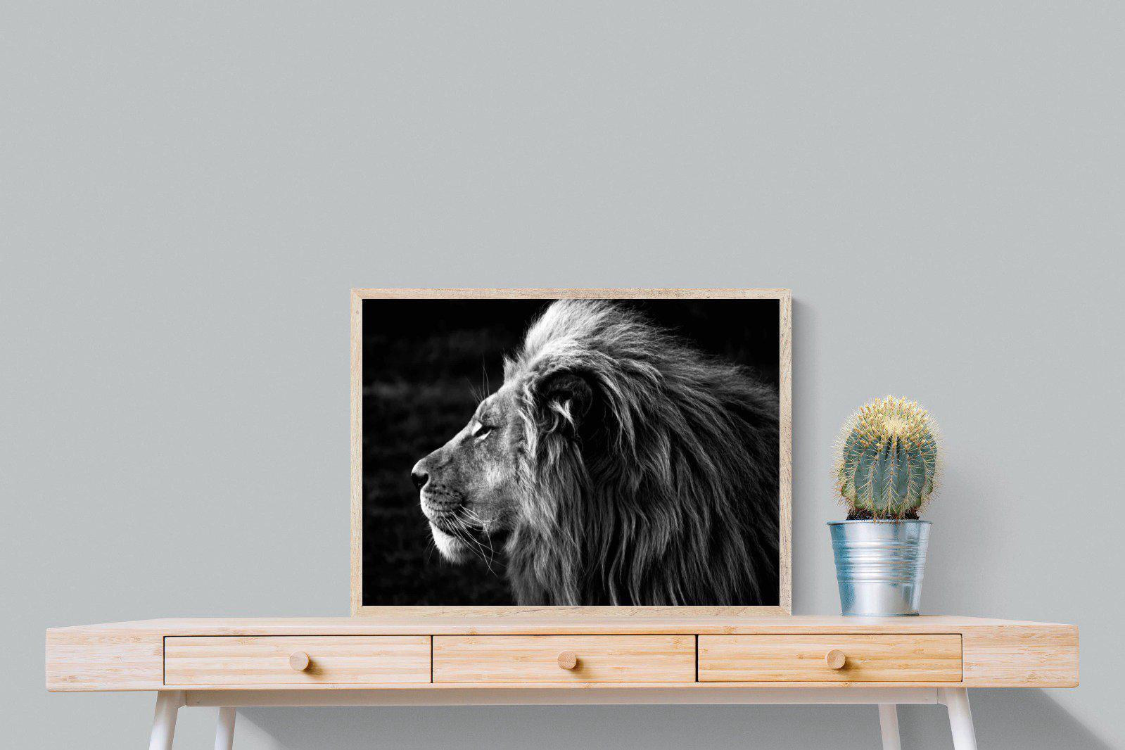 Lion King-Wall_Art-80 x 60cm-Mounted Canvas-Wood-Pixalot