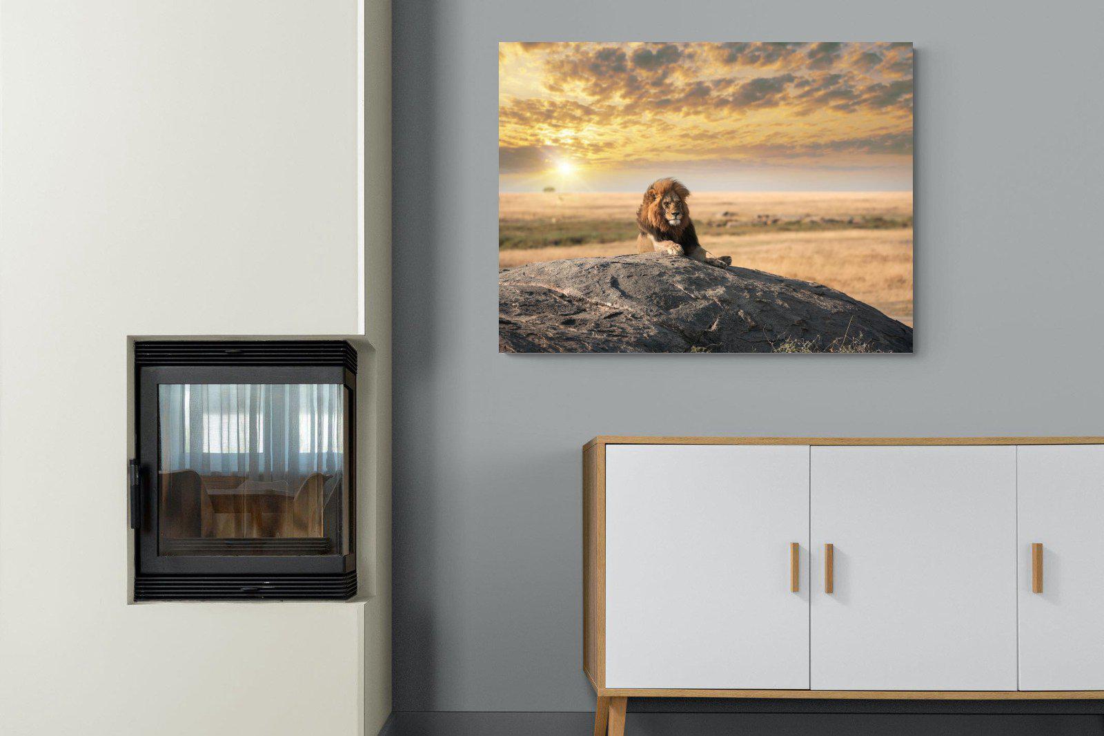 Lion Rock-Wall_Art-100 x 75cm-Mounted Canvas-No Frame-Pixalot