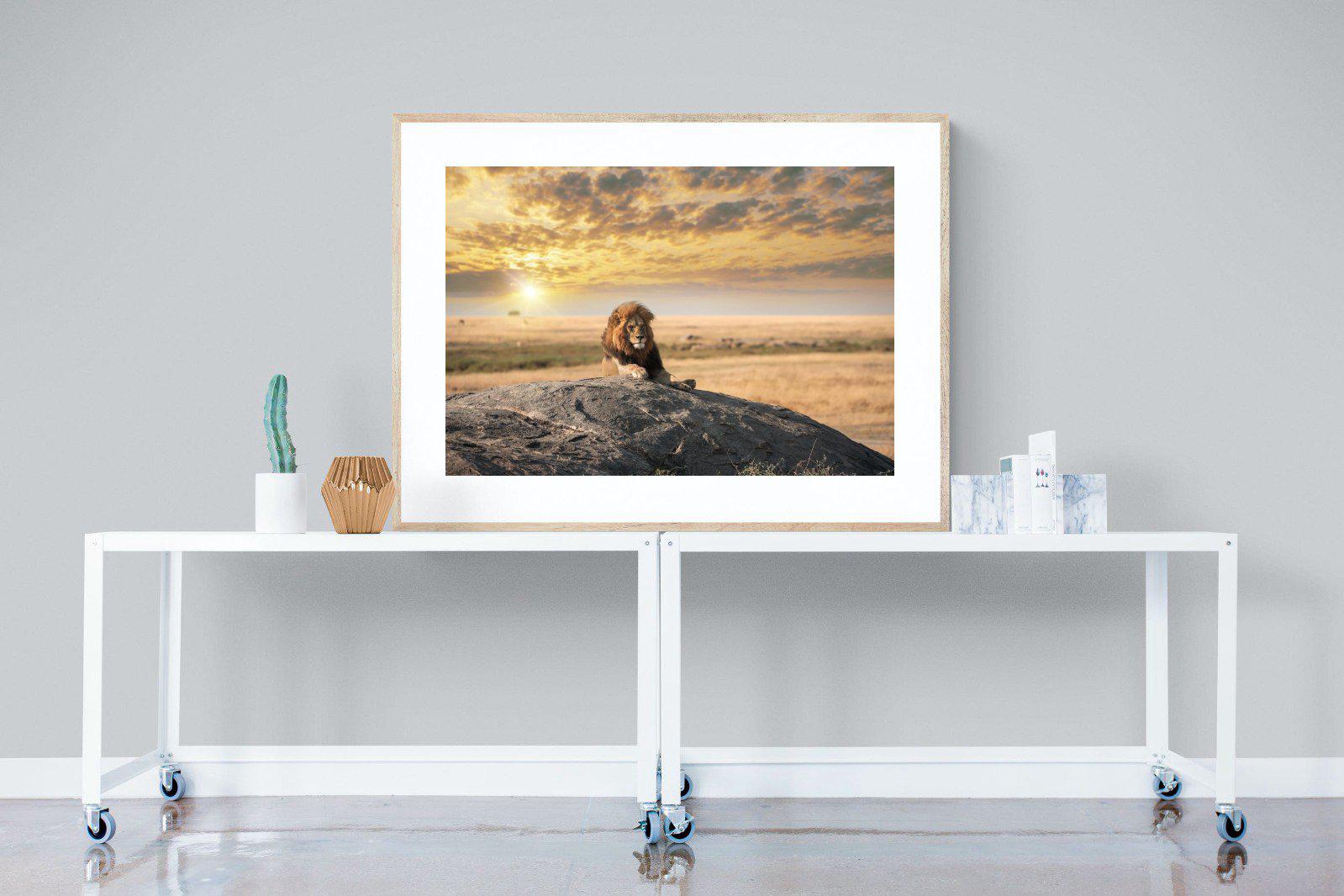 Lion Rock-Wall_Art-120 x 90cm-Framed Print-Wood-Pixalot