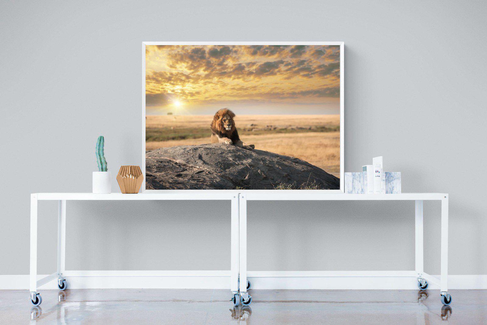 Lion Rock-Wall_Art-120 x 90cm-Mounted Canvas-White-Pixalot