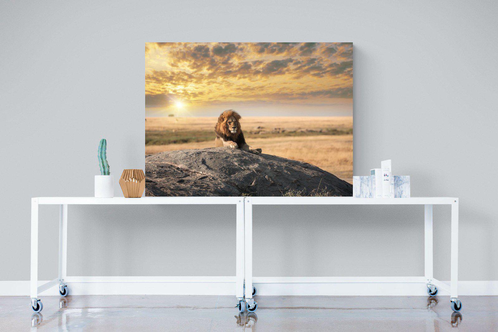 Lion Rock-Wall_Art-120 x 90cm-Mounted Canvas-No Frame-Pixalot
