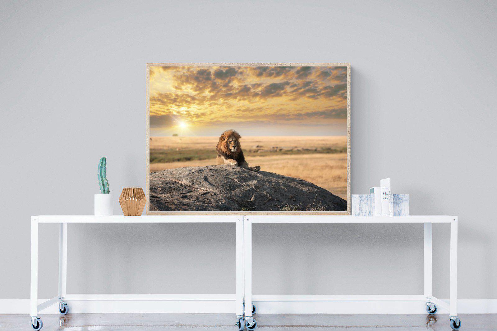Lion Rock-Wall_Art-120 x 90cm-Mounted Canvas-Wood-Pixalot