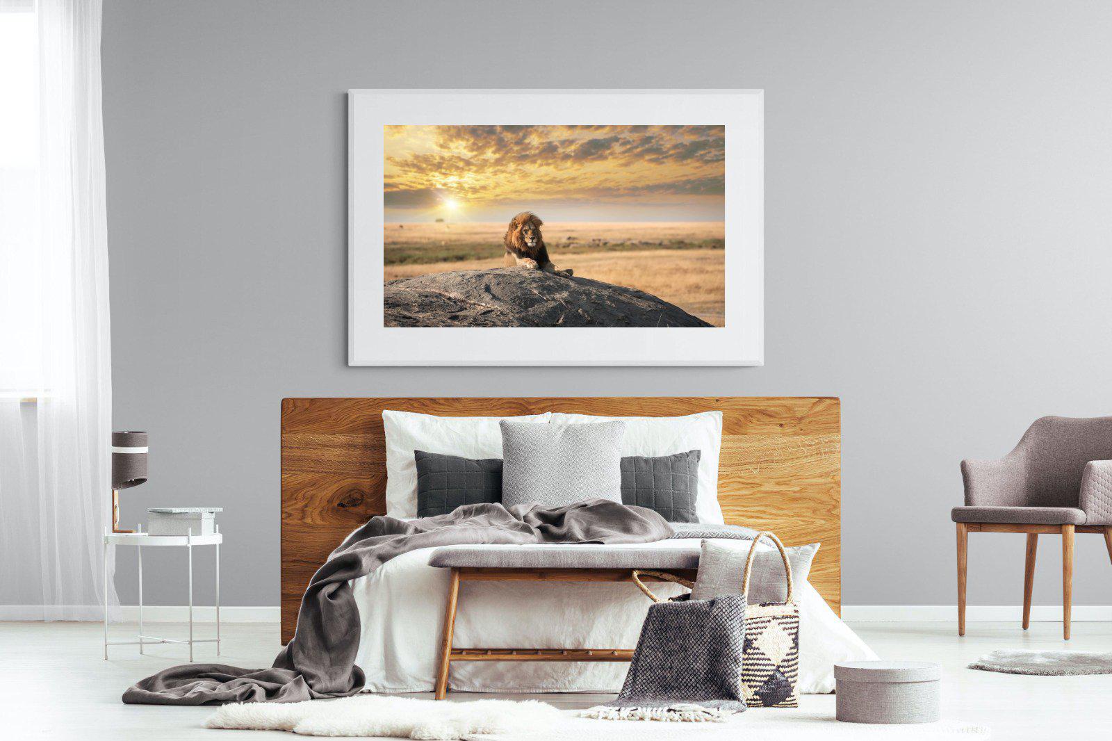 Lion Rock-Wall_Art-150 x 100cm-Framed Print-White-Pixalot