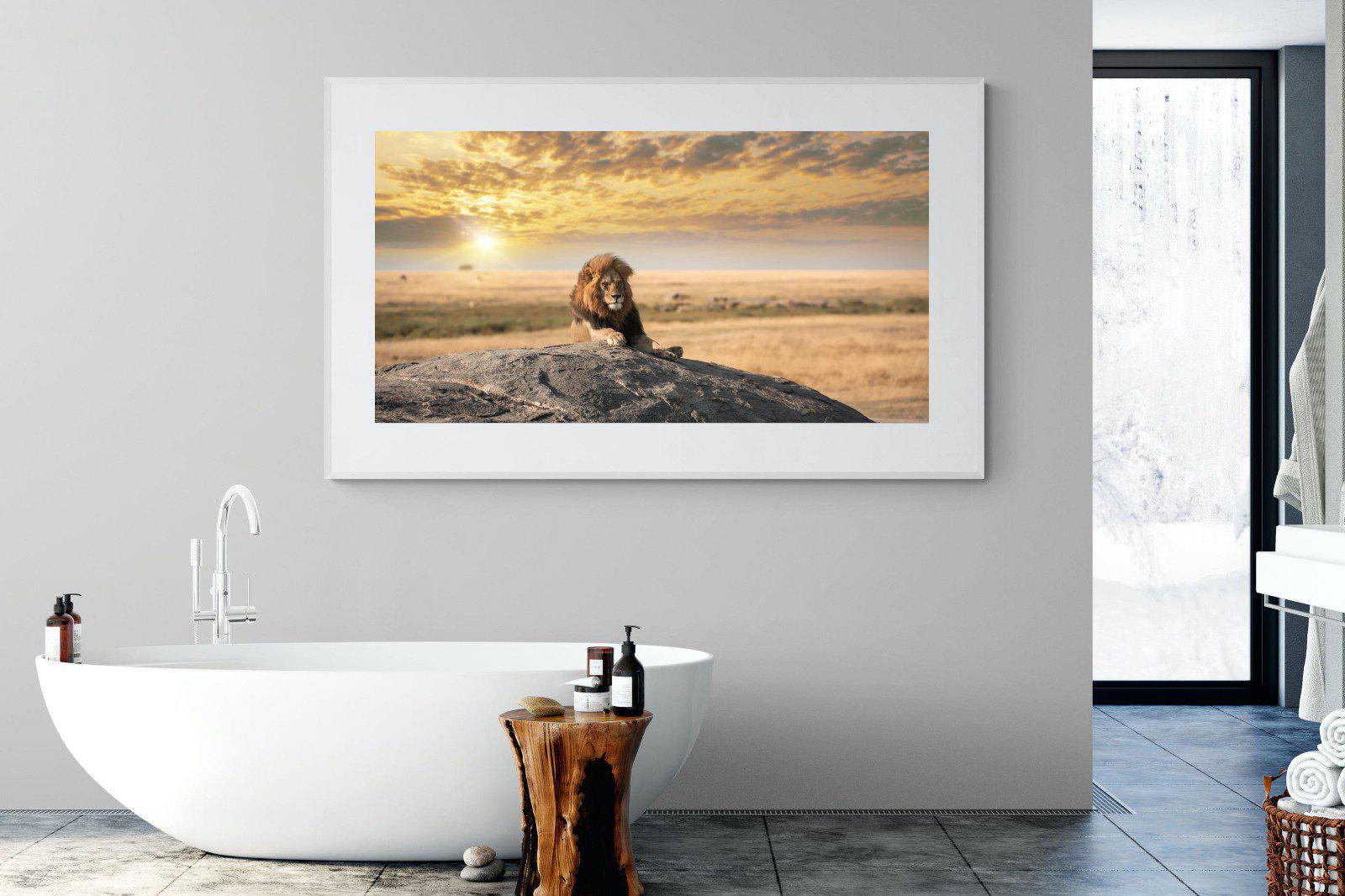 Lion Rock-Wall_Art-180 x 110cm-Framed Print-White-Pixalot