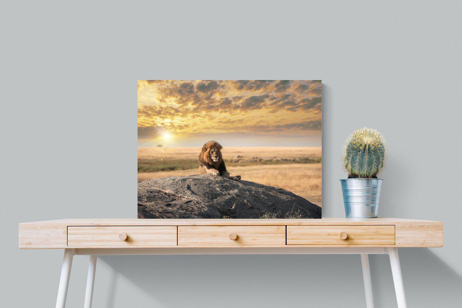 Lion Rock-Wall_Art-80 x 60cm-Mounted Canvas-No Frame-Pixalot