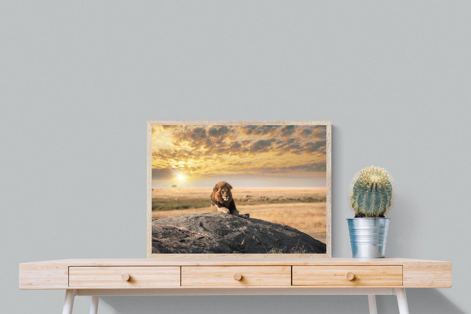 Lion Rock-Wall_Art-80 x 60cm-Mounted Canvas-Wood-Pixalot