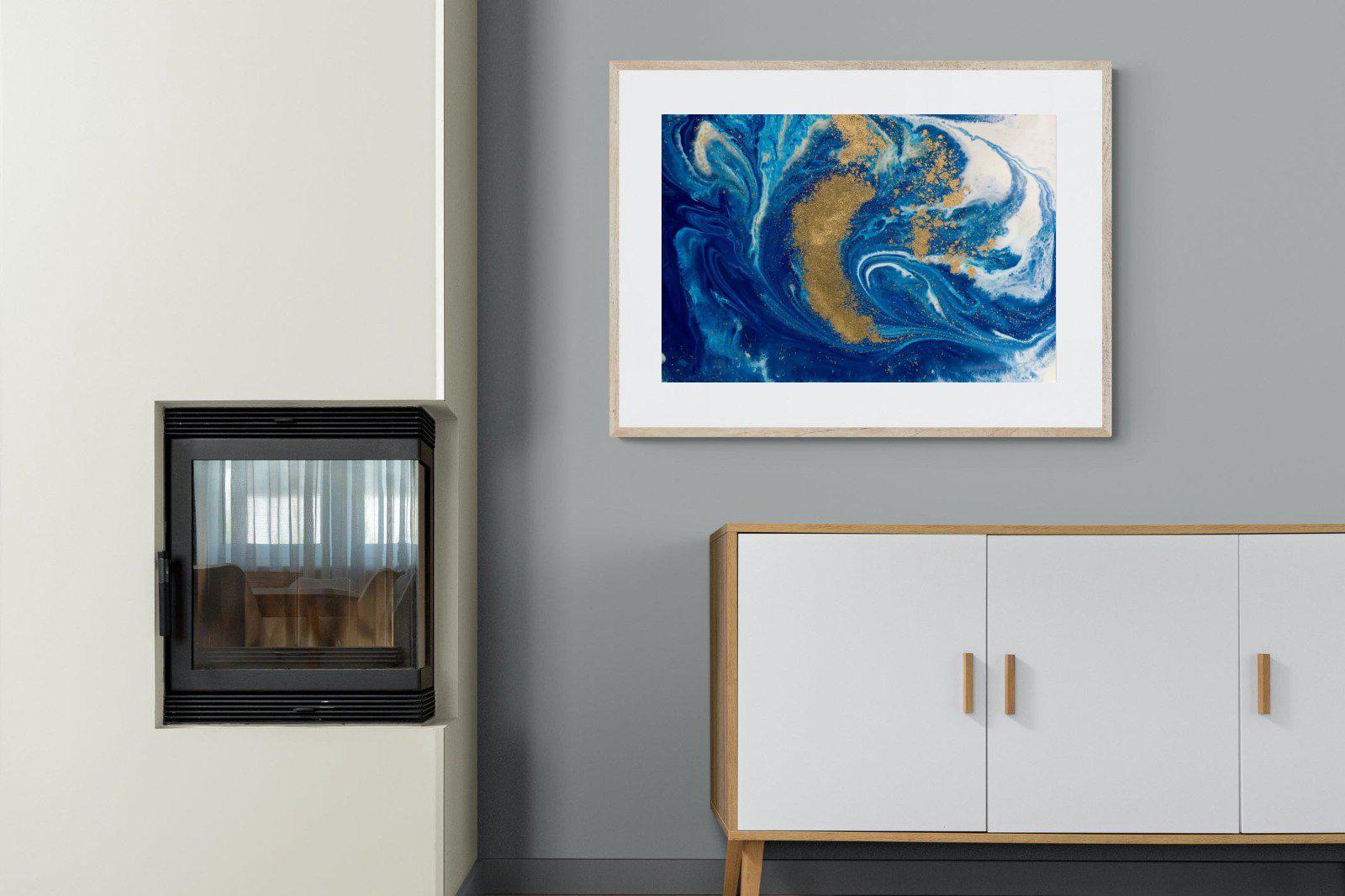 Liquid Marble-Wall_Art-100 x 75cm-Framed Print-Wood-Pixalot