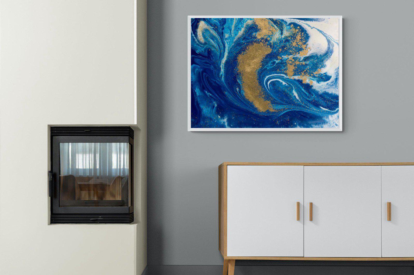 Liquid Marble-Wall_Art-100 x 75cm-Mounted Canvas-White-Pixalot