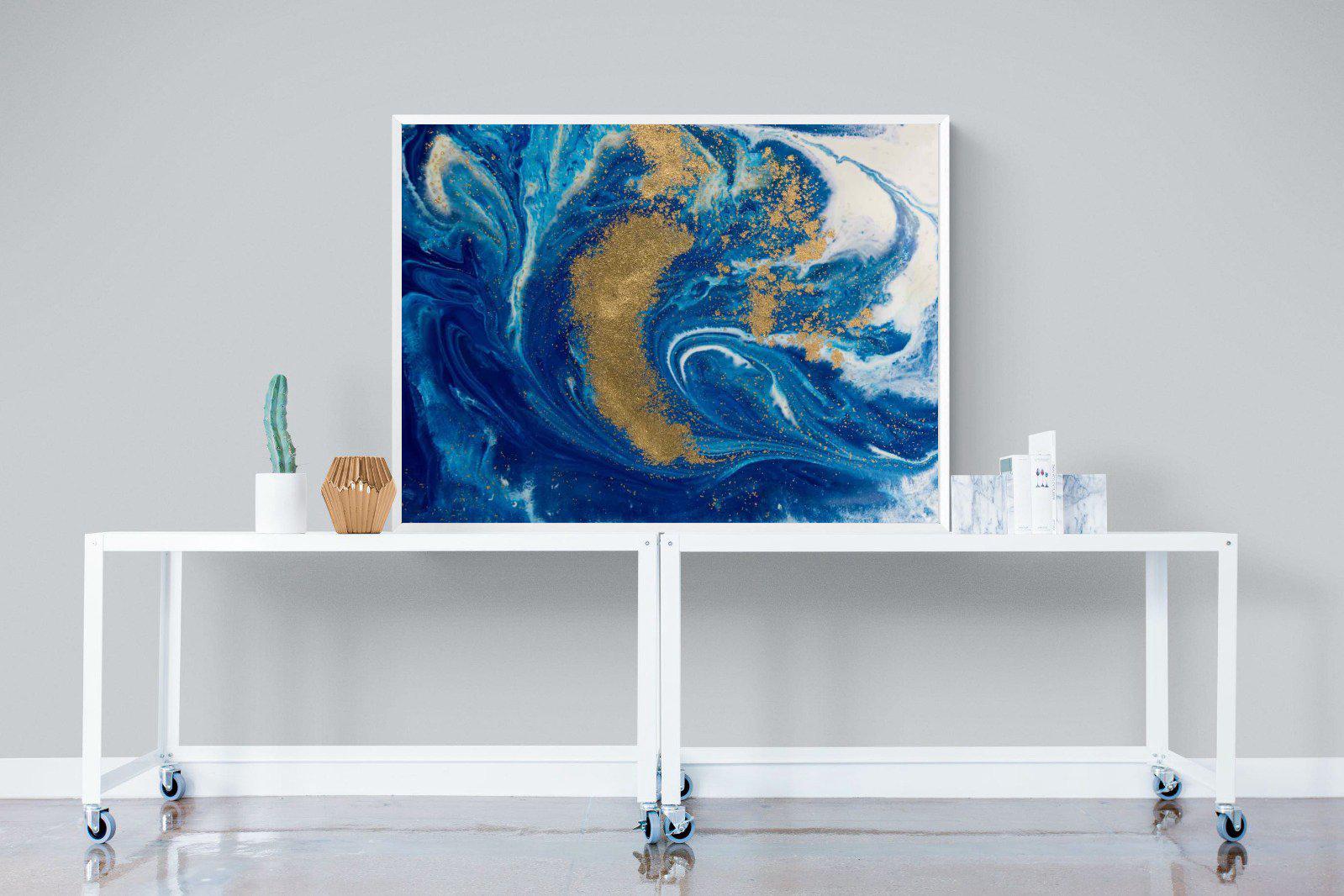 Liquid Marble-Wall_Art-120 x 90cm-Mounted Canvas-White-Pixalot