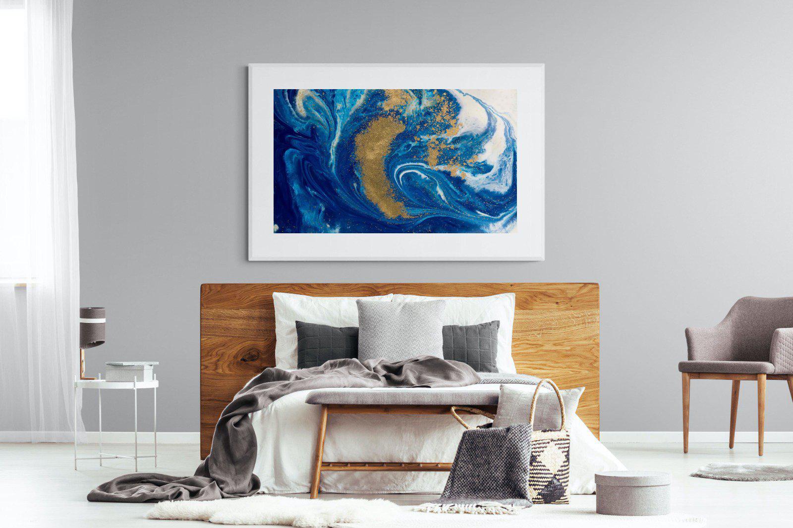 Liquid Marble-Wall_Art-150 x 100cm-Framed Print-White-Pixalot