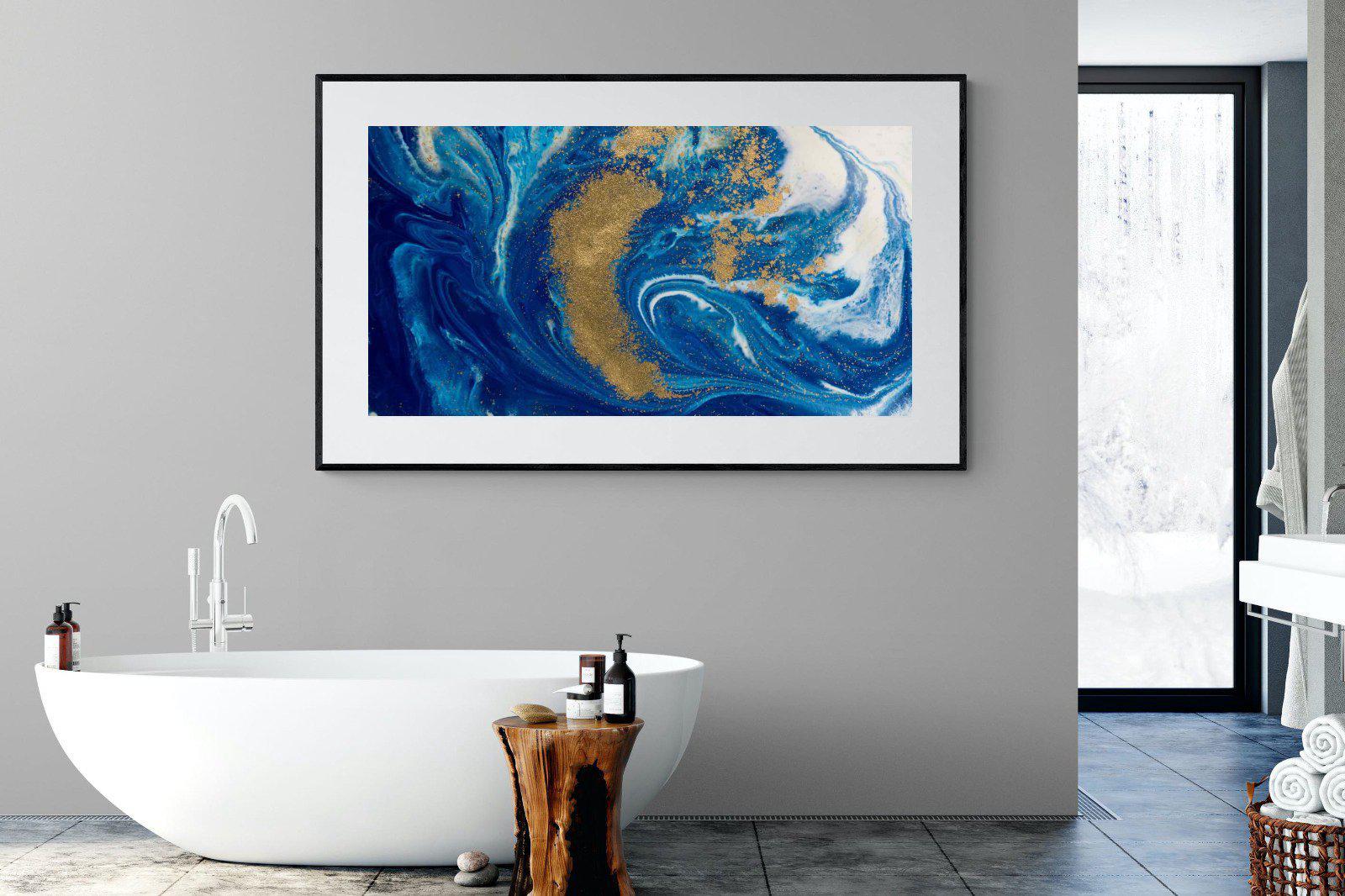Liquid Marble-Wall_Art-180 x 110cm-Framed Print-Black-Pixalot