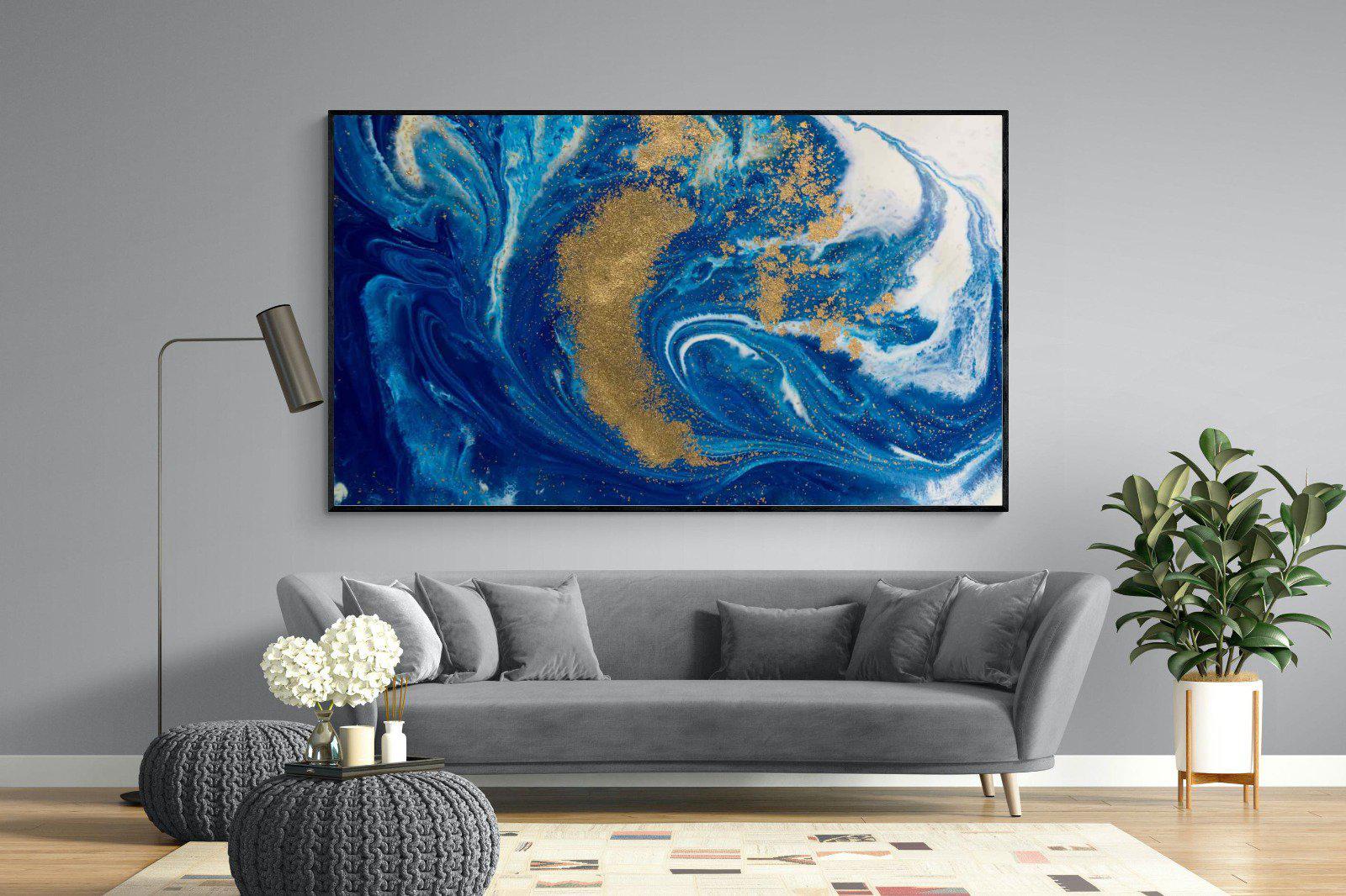 Liquid Marble-Wall_Art-220 x 130cm-Mounted Canvas-Black-Pixalot